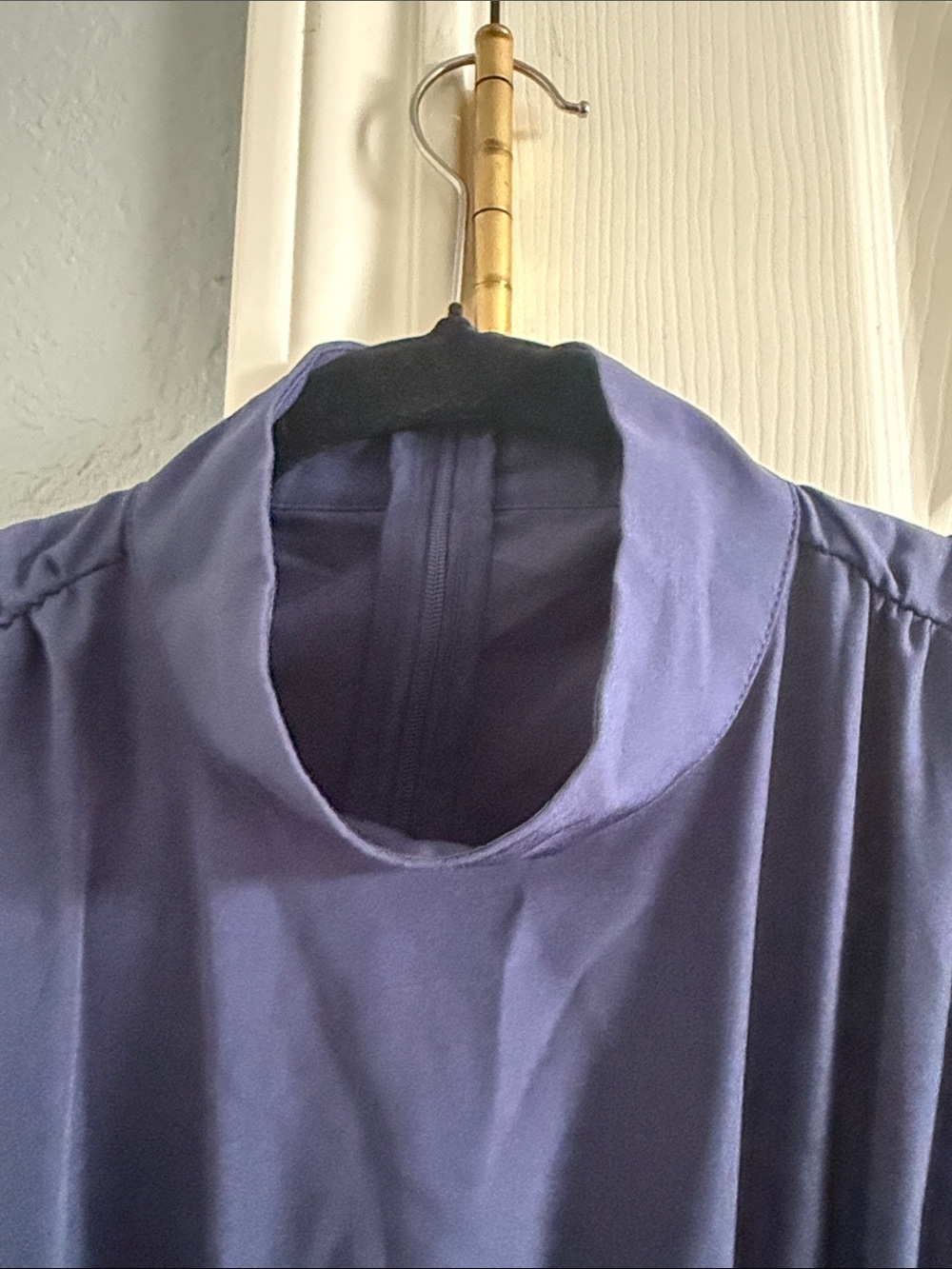 Commense Navy Maxi Dress with Pleated Bodice - Picture 6 of 7